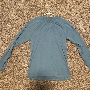 Born primitive Heritage Henley. Color called cerulean